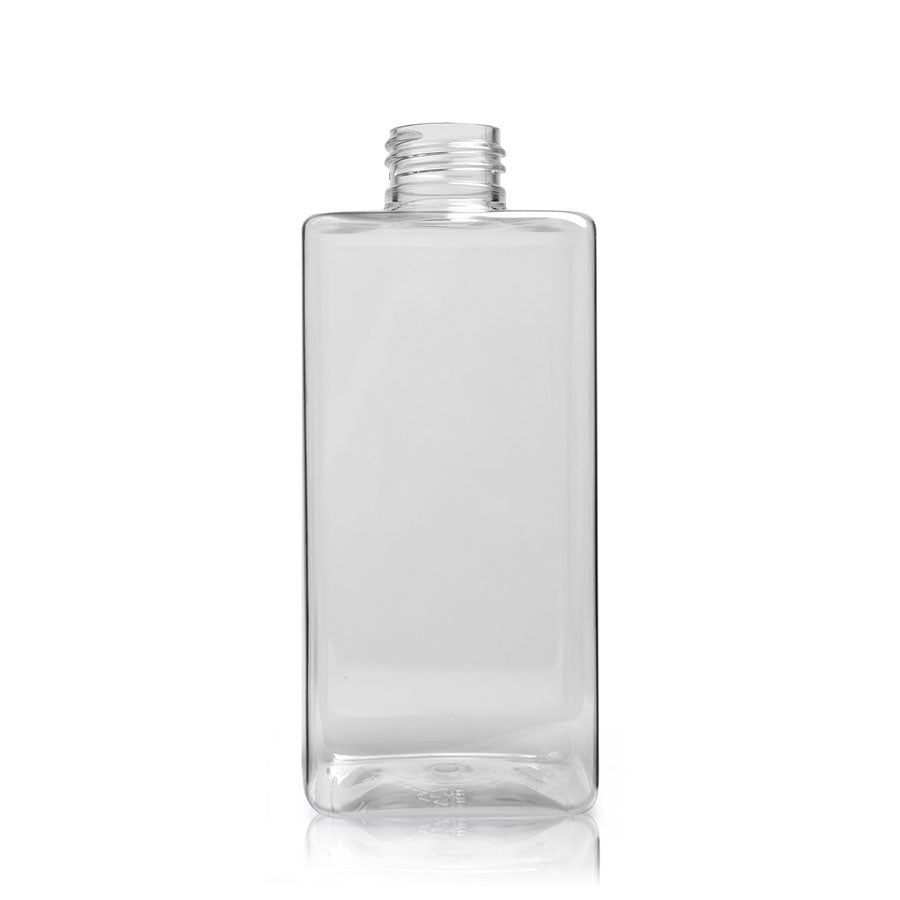 200ml Short Clear PET/PCR Square Bottle