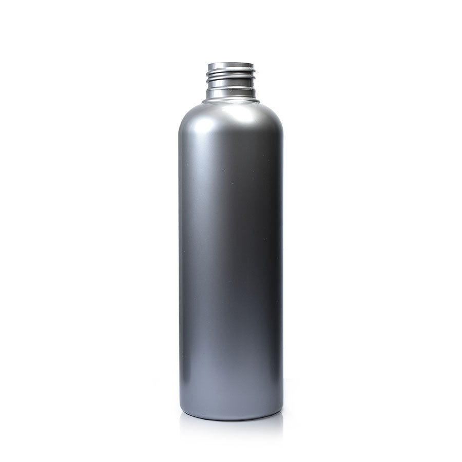 250ml 'Boston' Silver Plastic Bottle