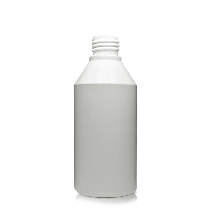250ml White HDPE Plastic Round Bottle