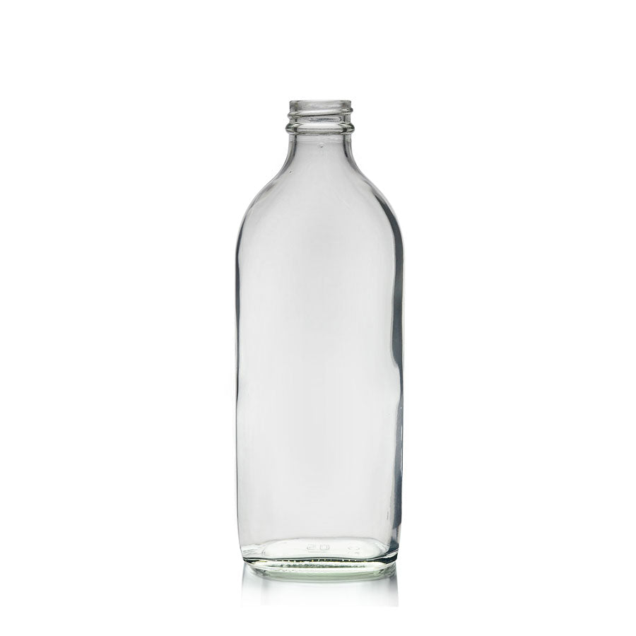 300ml Clear Glass Flask Bottle