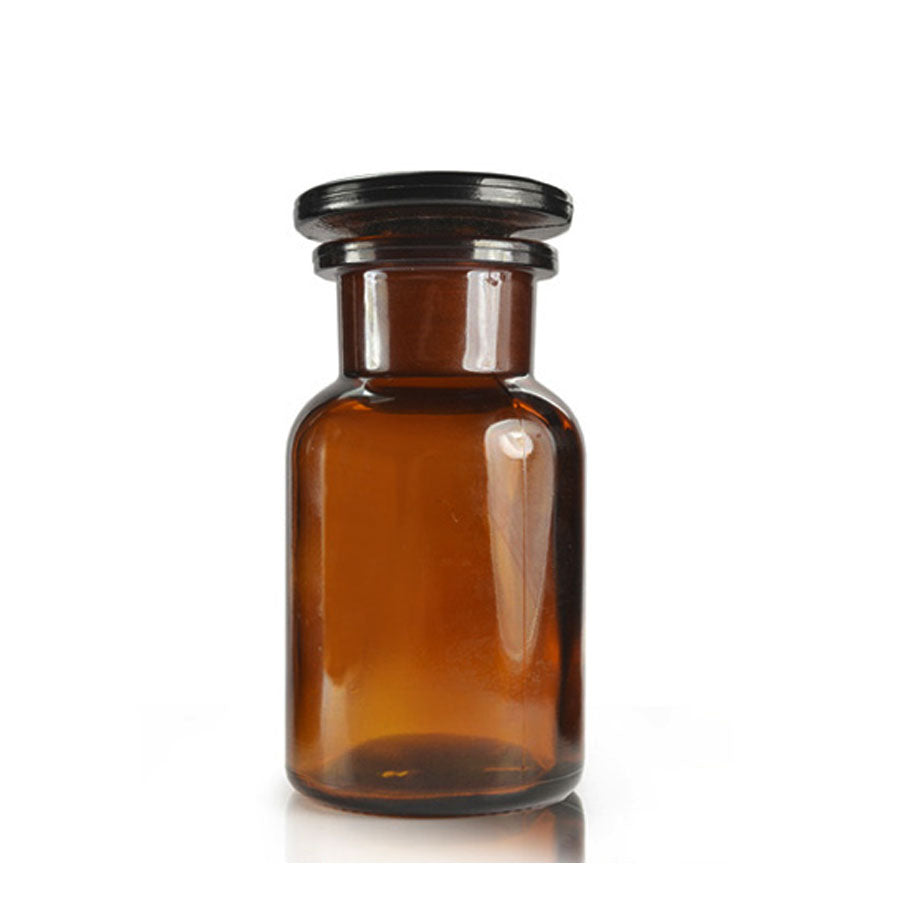 50ml Amber Glass Apothecary Bottle With Glass Stopper