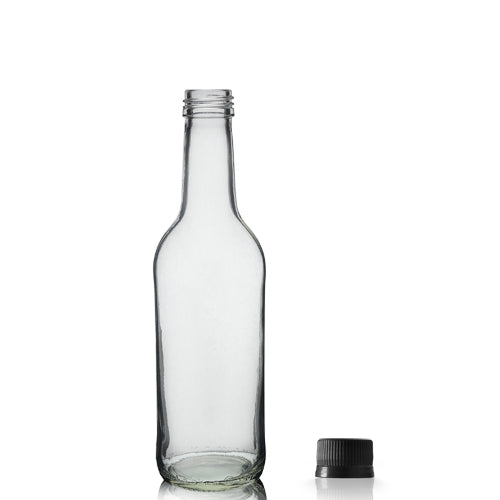330ml Clear Glass Mountain Bottle