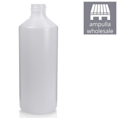 500ml Natural HDPE Plastic Round Bottle