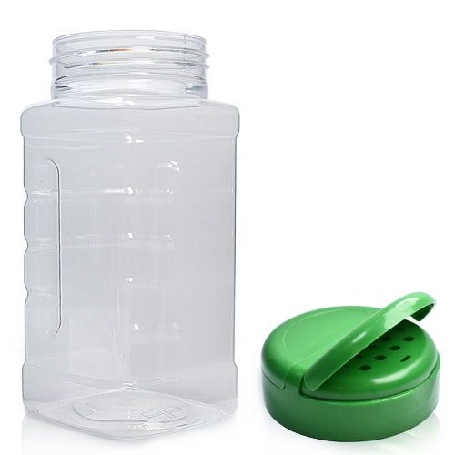 500ml Square PET Plastic Spice Jar