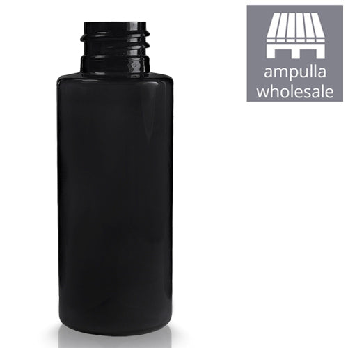 50ml Glossy Black Plastic Bottle