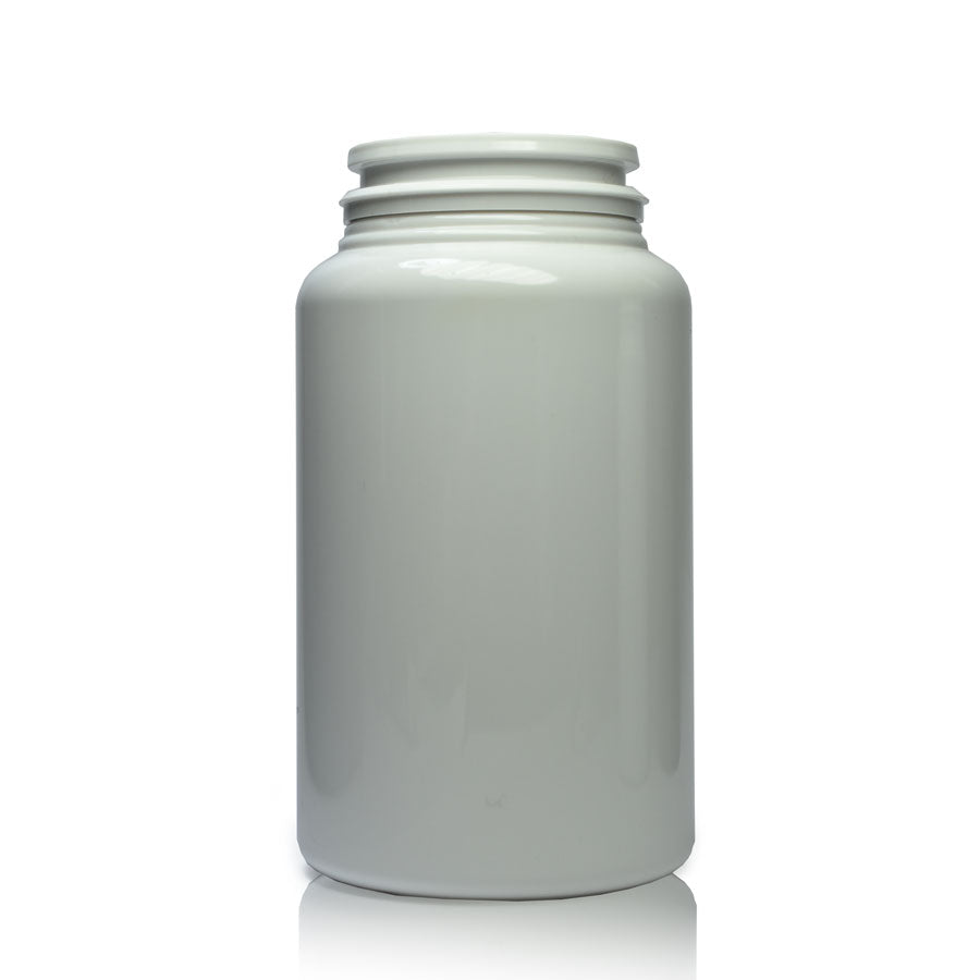 150ml White Plastic Pill Jar