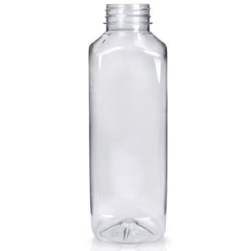 1000ml Clear PET Square Plastic Juice Bottle