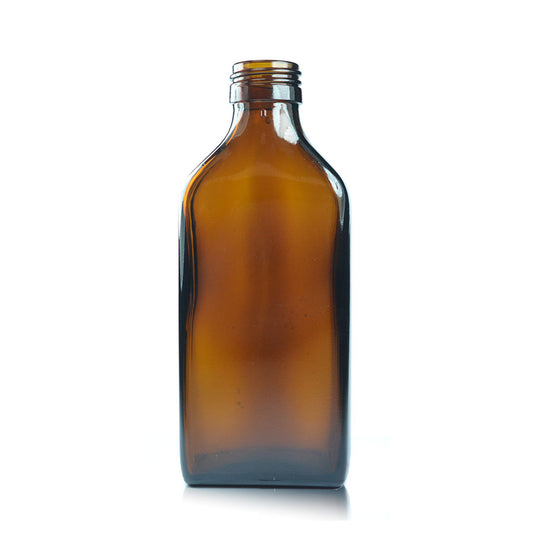 200ml Amber Glass Rectangular Bottle