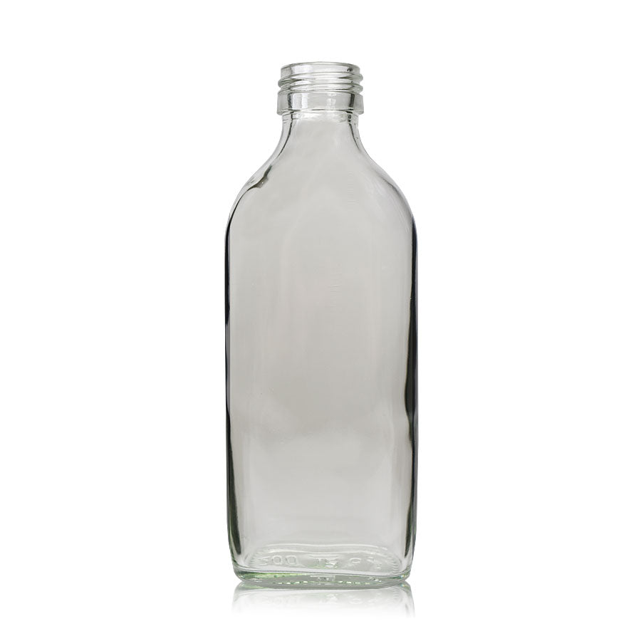 200ml Clear Glass Flask Bottle