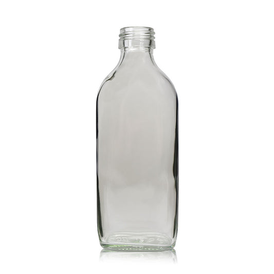 200ml Clear Glass Flask Bottle