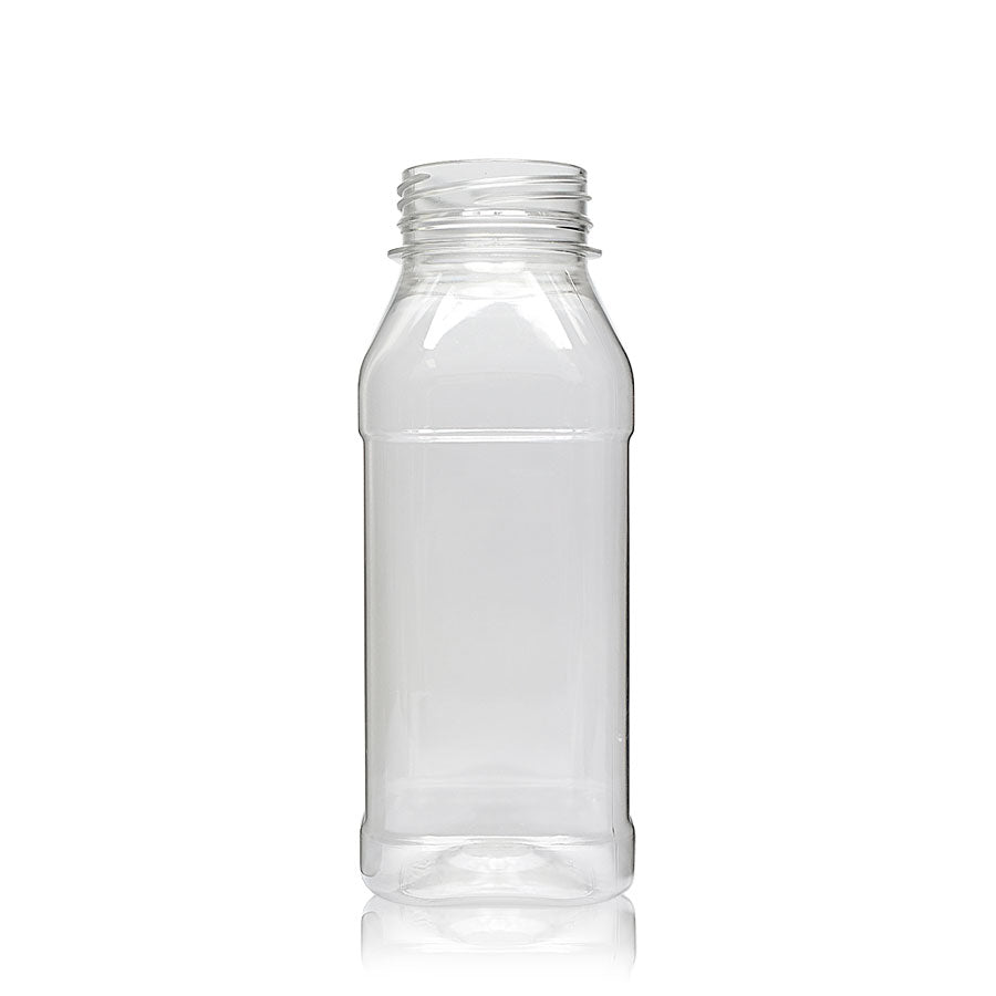 250ml Clear PET Square Juice Bottle
