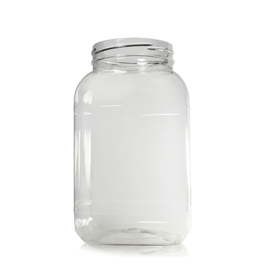 Large Jar Rectangular 4.4 Litre Plastic Rectangle Sweet Jar (110mm Neck) – Wholesale Packaging
