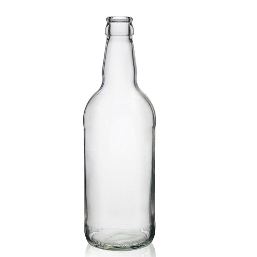 500ml Short Clear Glass Cider Bottle
