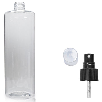 500ml Clear PCR/PET Plastic Tubular Bottle
