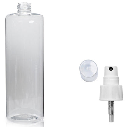 500ml Clear PCR/PET Plastic Tubular Bottle