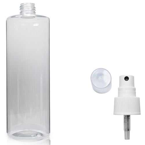 500ml Clear PCR/PET Plastic Tubular Bottle