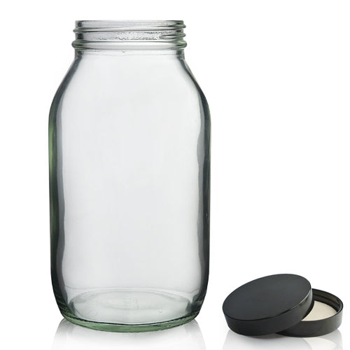 500ml Clear Glass Pharmapac Jar