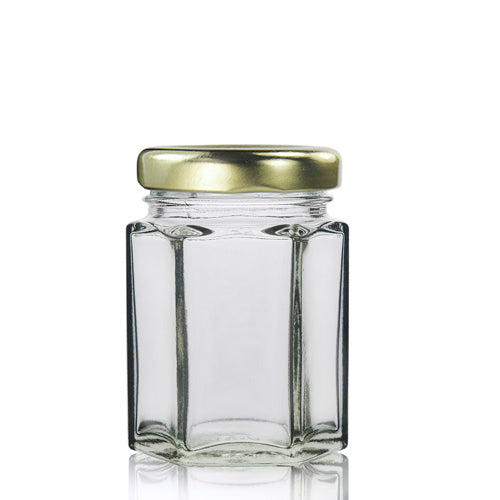 55ml Hexagonal Clear Glass Jar