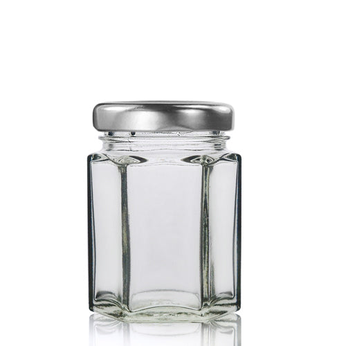 55ml Hexagonal Clear Glass Jar