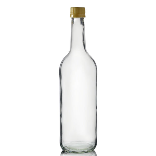 750ml Clear Glass Mountain Bottle