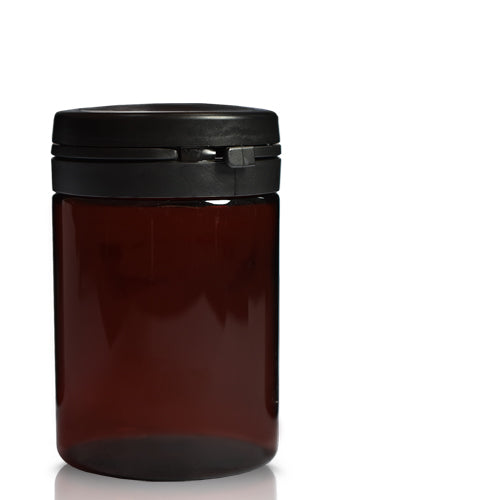 75ml Amber Plastic Pill Jar