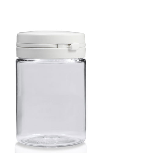 75ml Clear Plastic Pill Jar